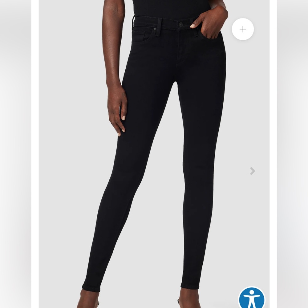Hudson Nico Mid-Rise Super Skinny Jean in Black